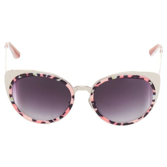MATTHEW WILLIAMSON Linda Farrow MW987 pink green cat eye leopard sunglasses
